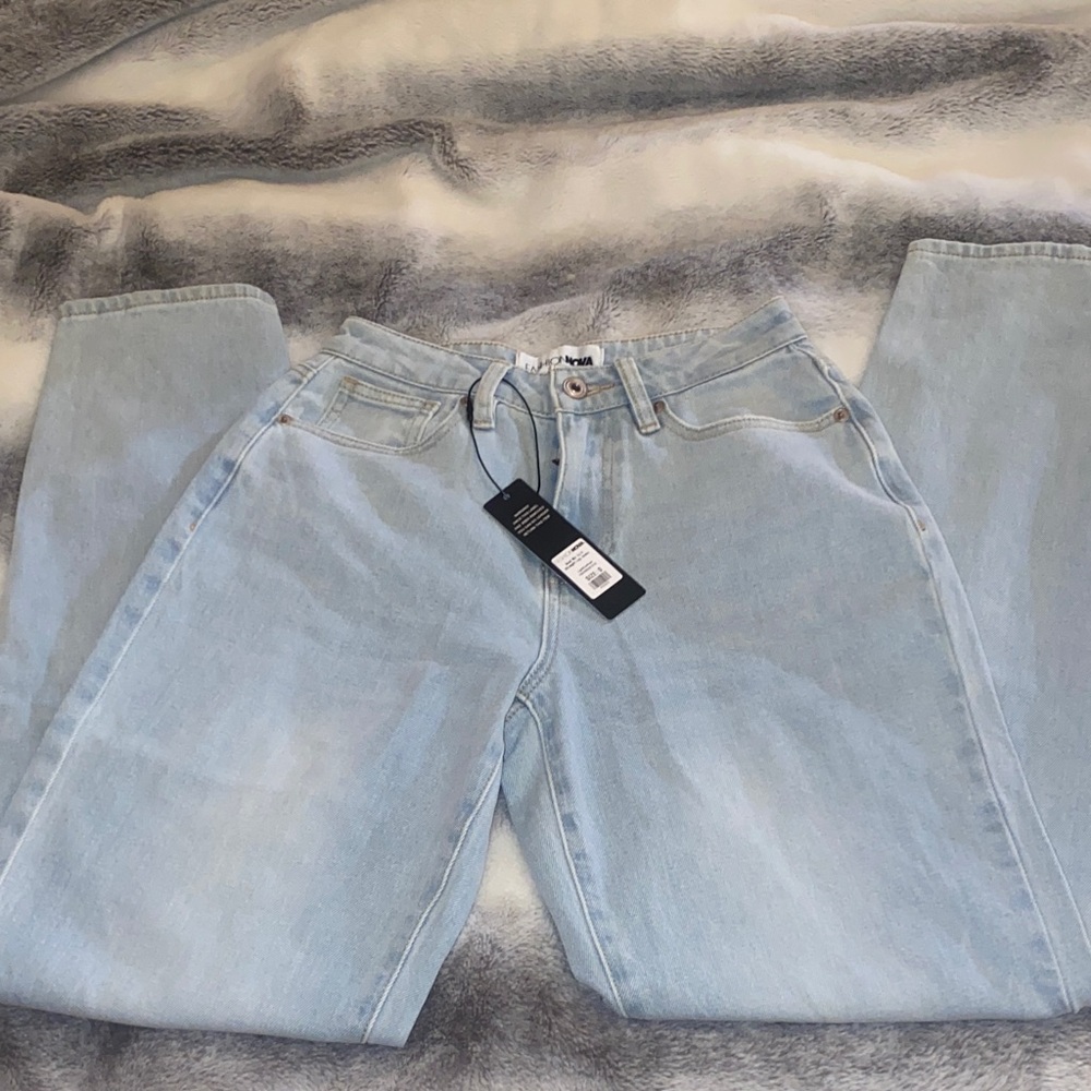 Fashion Nova Light Blue Straight Leg Jeans